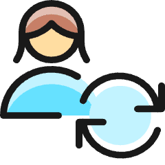 Single Woman Actions Refresh_1 Icon from Ultimate Colors Set