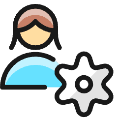 Single Woman Actions Setting_1 Icon from Ultimate Colors Set