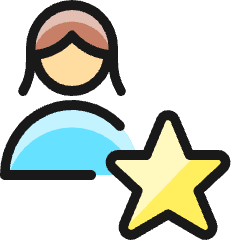 Single Woman Actions Star_1 Icon from Ultimate Colors Set