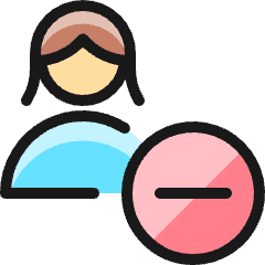 Single Woman Actions Subtract_1 Icon from Ultimate Colors Set