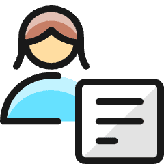 Single Woman Actions Text_1 Icon from Ultimate Colors Set