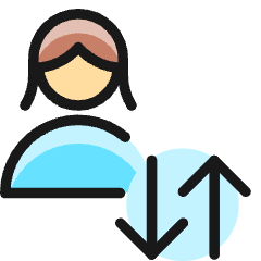 Single Woman Actions Up Down_1 Icon from Ultimate Colors Set