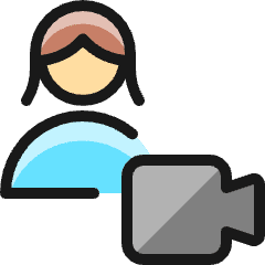 Single Woman Actions Video_1 Icon from Ultimate Colors Set