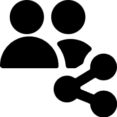 Multiple Actions Share 2 Icon from Ultimate Bold Set