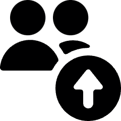 Multiple Actions Upload Icon from Ultimate Bold Set