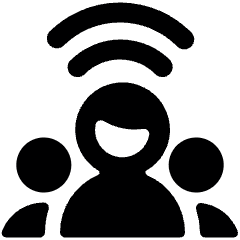 Multiple Users Wifi Icon from Ultimate Bold Set