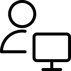 Single Neutral Actions Monitor Icon from Ultimate Light Set