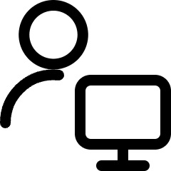 Single Neutral Actions Monitor Icon from Ultimate Regular Set