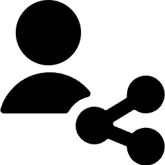 Single Neutral Actions Share 2 Icon from Ultimate Bold Set