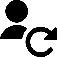 Single Neutral Actions Sync Icon from Ultimate Bold Set