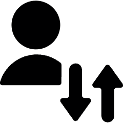 Single Neutral Actions Up Down Icon from Ultimate Bold Set