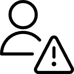 Single Neutral Actions Warning Icon from Ultimate Light Set