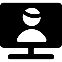 Single Man Monitor Icon from Ultimate Bold Set