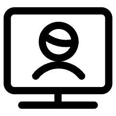 Single Man Monitor Icon from Ultimate Regular Set