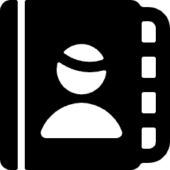 Single Man Phone Book Icon from Ultimate Bold Set