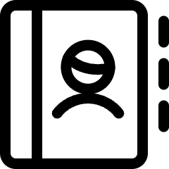 Single Man Phone Book Icon from Ultimate Regular Set