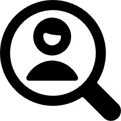 Single Man Search Icon from Ultimate Bold Set