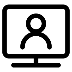 Single Neutral Monitor Icon from Ultimate Regular Set