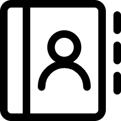 Single Neutral Phone Book Icon from Ultimate Regular Set