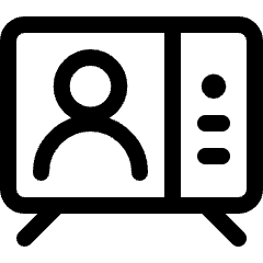 Single Neutral Vintage Tv Icon from Ultimate Regular Set