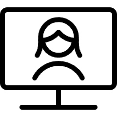 Single Woman Monitor Icon from Ultimate Light Set