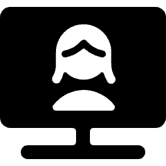 Single Woman Monitor Icon from Ultimate Bold Set