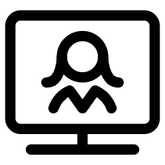 Single Woman Monitor Icon from Ultimate Regular Set