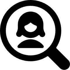 Single Woman Search Icon from Ultimate Bold Set