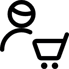 Single Man Actions Cart Icon from Ultimate Regular Set