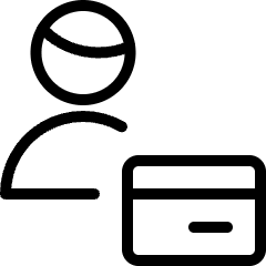 Single Man Actions Credit Card Icon from Ultimate Light Set