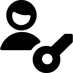Single Man Actions Key Icon from Ultimate Bold Set