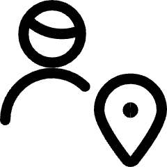 Single Man Actions Location Icon from Ultimate Regular Set