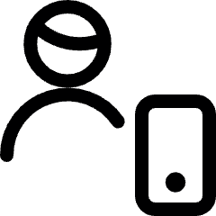Single Man Actions Mobilephone Icon from Ultimate Regular Set