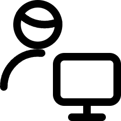 Single Man Actions Monitor Icon from Ultimate Regular Set