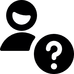 Single Man Actions Question Icon from Ultimate Bold Set