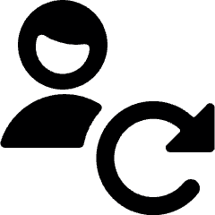 Single Man Actions Sync Icon from Ultimate Bold Set