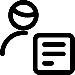 Single Man Actions Text Icon from Ultimate Regular Set