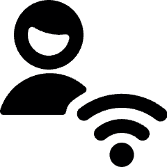 Single Man Actions Wifi Icon from Ultimate Bold Set