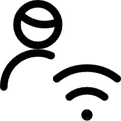 Single Man Actions Wifi Icon from Ultimate Regular Set