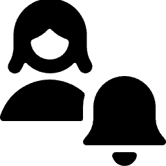 Single Woman Actions Alarm Icon from Ultimate Bold Set
