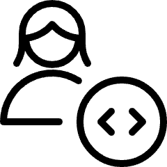 Single Woman Actions Coding Icon from Ultimate Light Set