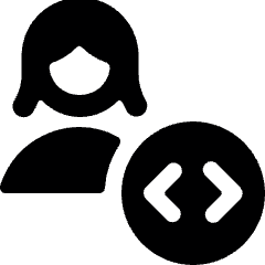 Single Woman Actions Coding Icon from Ultimate Bold Set