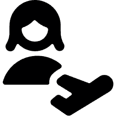 Single Woman Actions Flight Icon from Ultimate Bold Set