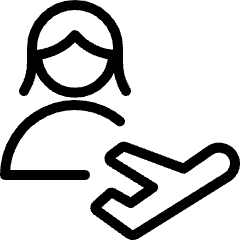 Single Woman Actions Flight Icon from Ultimate Light Set
