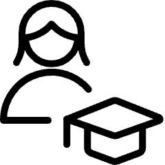 Single Woman Actions Graduate Icon from Ultimate Light Set