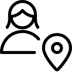 Single Woman Actions Location Icon from Ultimate Light Set