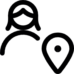 Single Woman Actions Location Icon from Ultimate Regular Set