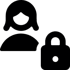 Single Woman Actions Lock Icon from Ultimate Bold Set