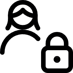 Single Woman Actions Lock Icon from Ultimate Regular Set