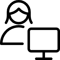 Single Woman Actions Monitor Icon from Ultimate Light Set